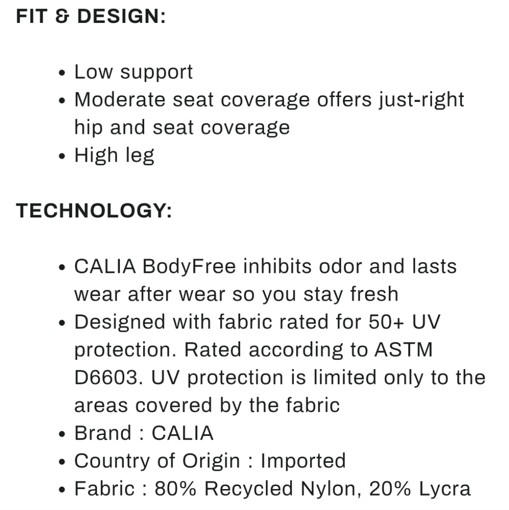 CALIA Women's Swim Triangle Strappy Back One Piece - Picture 6 of 7